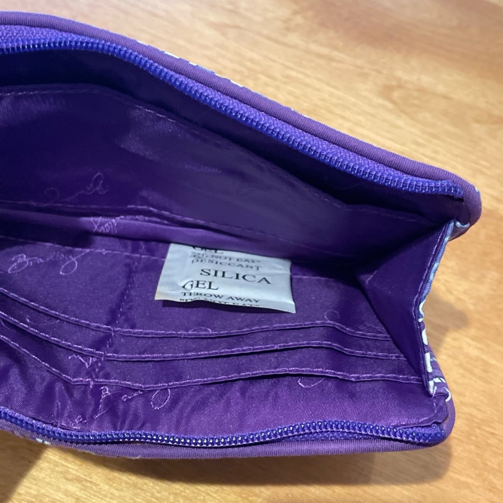 Vera Bradley Lilac Tapestry Wallet Zip Wristlet NWT - Lilac Tapestry 15706-669 - Picture 5 of 6